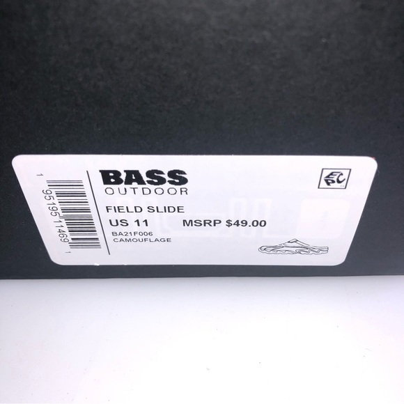 New Bass Outdoor Camo Field Slides Clogs Shoes - Picture 10 of 10